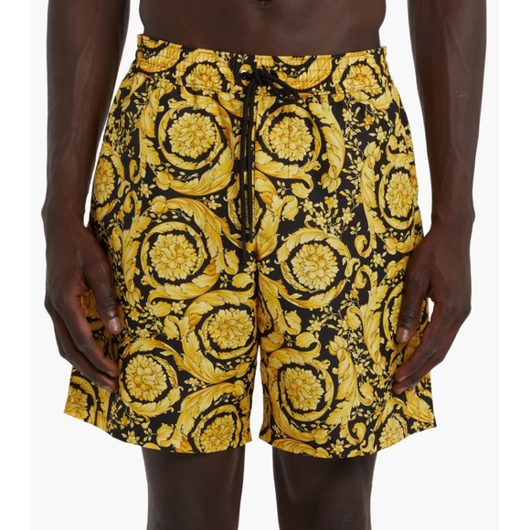 Baroque Print Swim Trunks - Picture 2 of 5